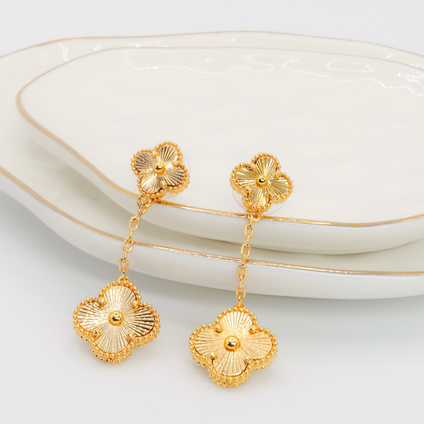 Double Clover Earrings