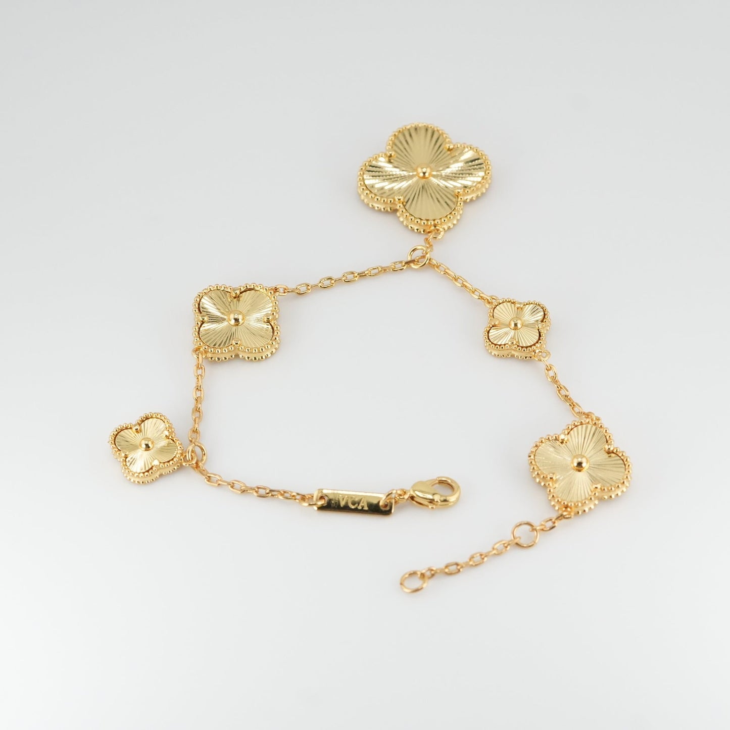 Golden Clover Charm Bracelet