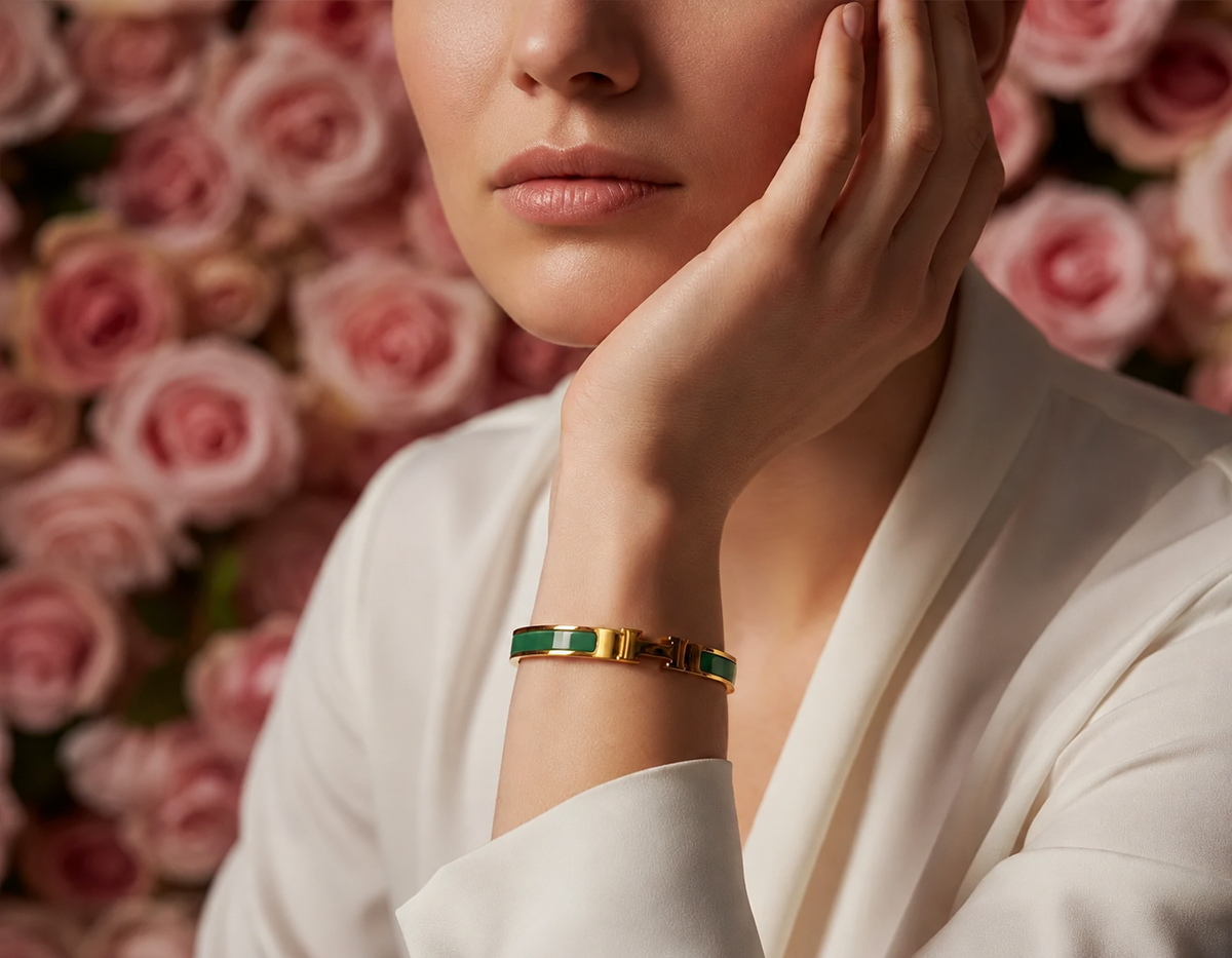 Emerald Equestrian Cuff Bracelet