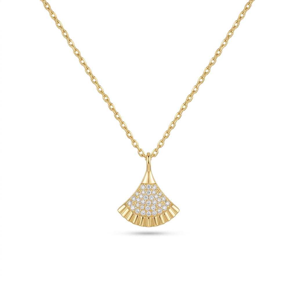 Aurora Fan Pendant Necklace