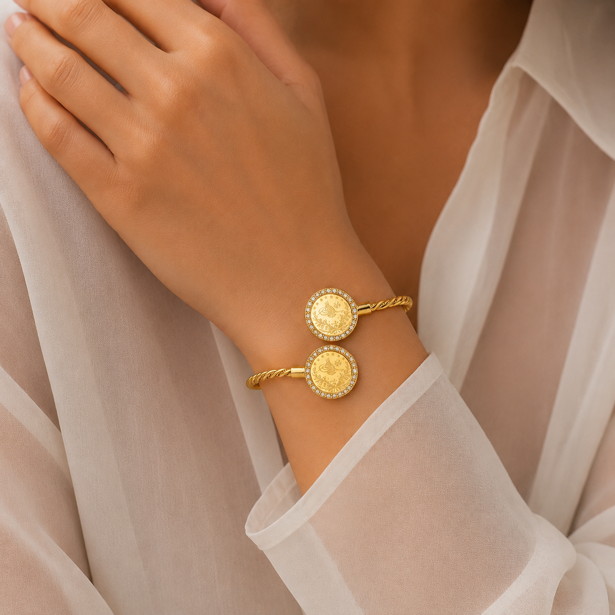 Ottoman Coin Cuff Bracelet