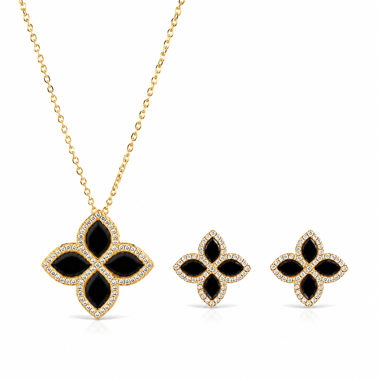 Noir Clover Jewelry Set