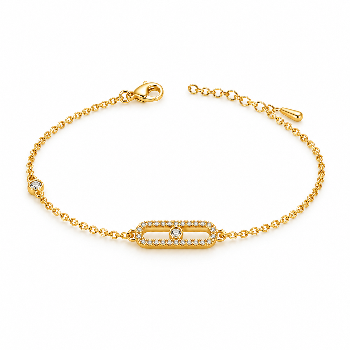 The Golden Orbit Zircon Bracelet