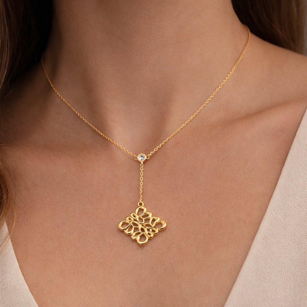 Amara Gold Drop Necklace