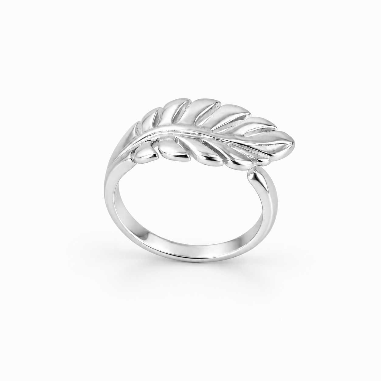 Silver Monstera Leaf Ring