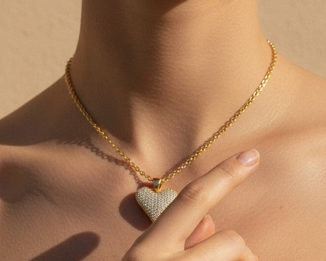 Amore Pavé Heart Necklace