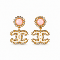 Rosé Royale Pink & Ivory Crystal Drop Earrings