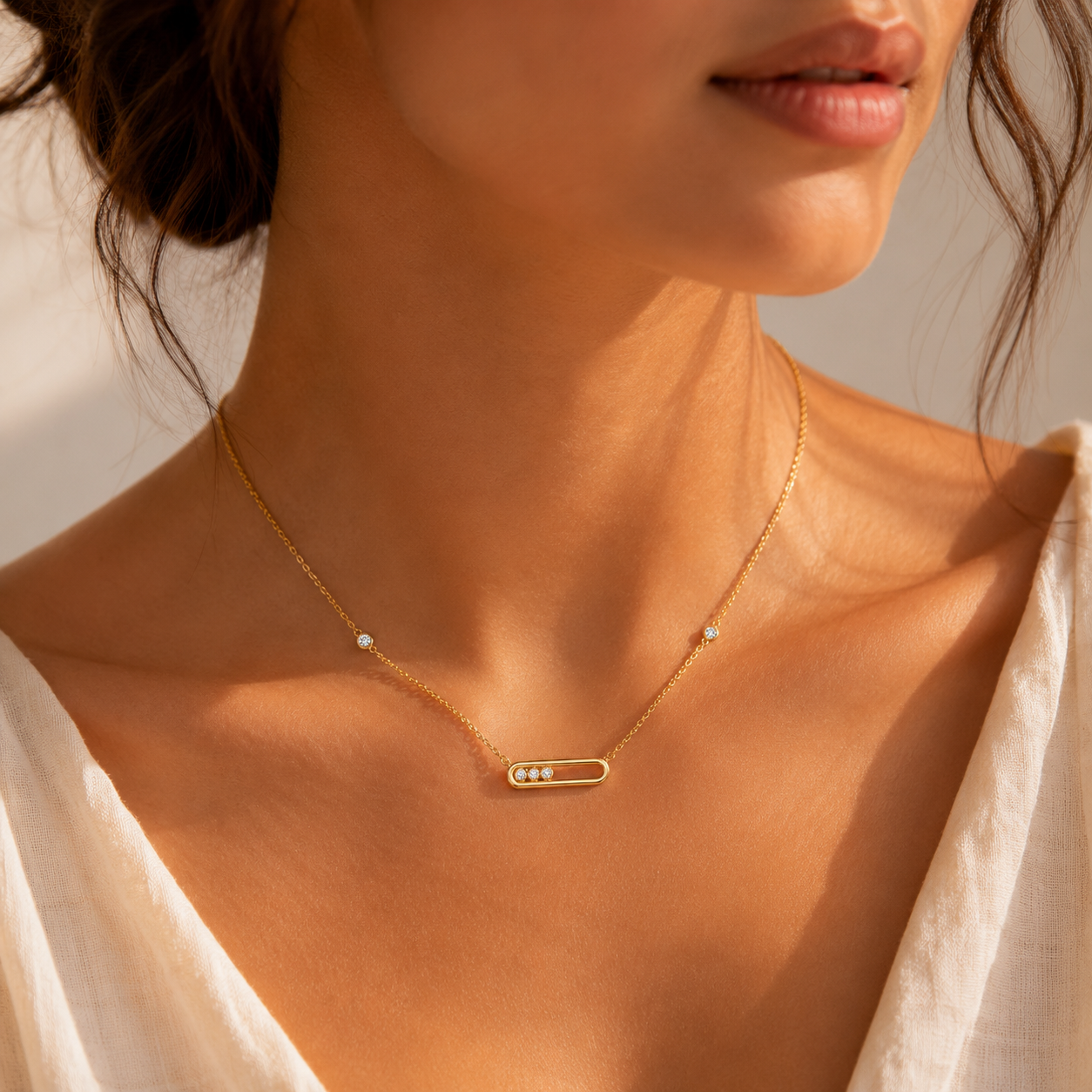Minimal Spark Bar Necklace