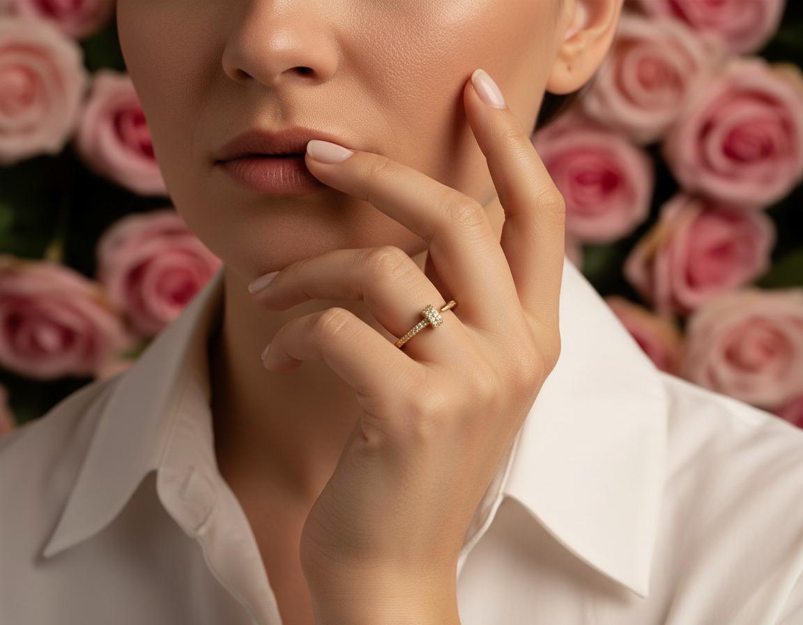 Luna Solitaire Gold Ring