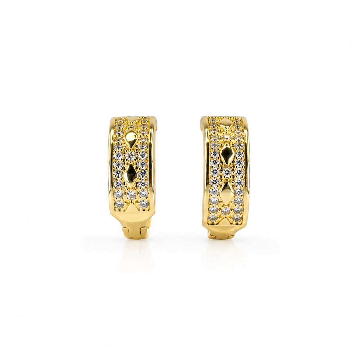 Luxe Pavé Huggie Hoop Earrings