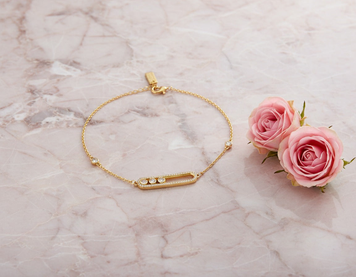 Celeste Crystal Bar Bracelet