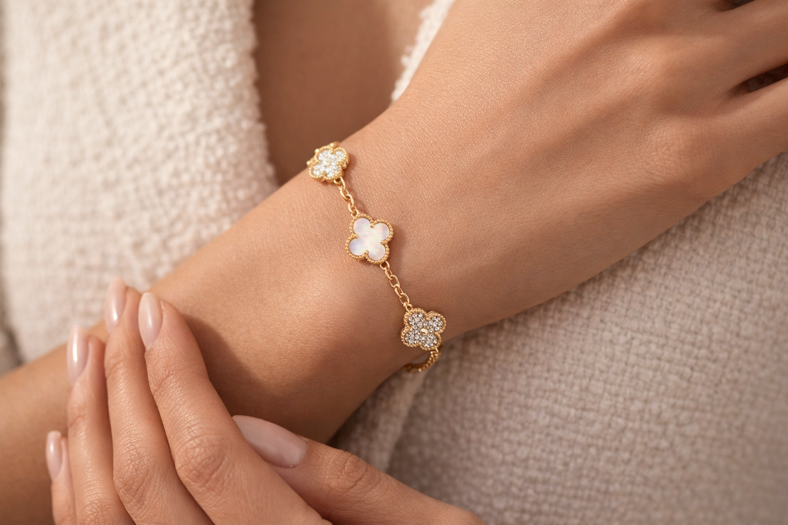 Pearl Clover Bracelet