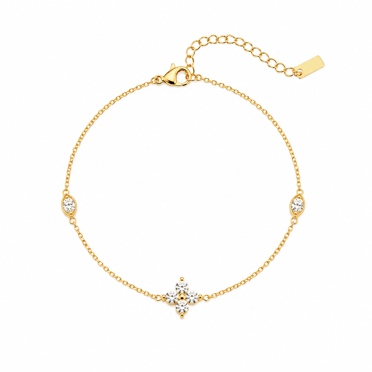 Celeste Clover Anklet
