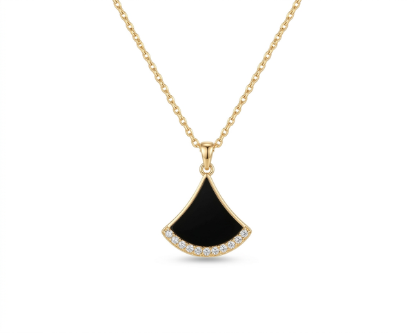 Midnight Fan Necklace