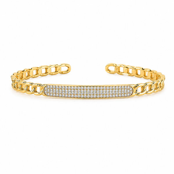 Celeste Pavé Chain Cuff Bracelet