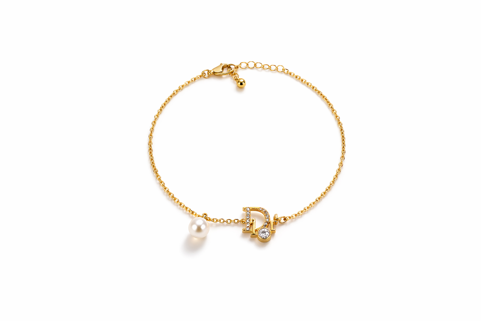 Pearl Initial Bracelet