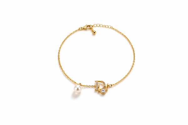 Pearl Initial Bracelet
