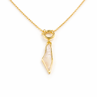 Palestine Map Gold Necklace