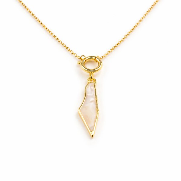 Palestine Map Gold Necklace
