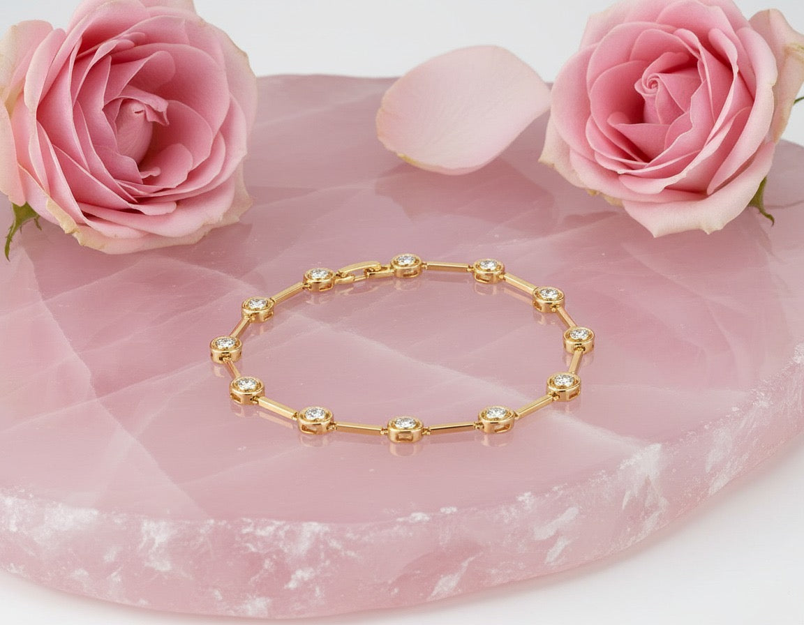 Crystal Station Gold Bracelet