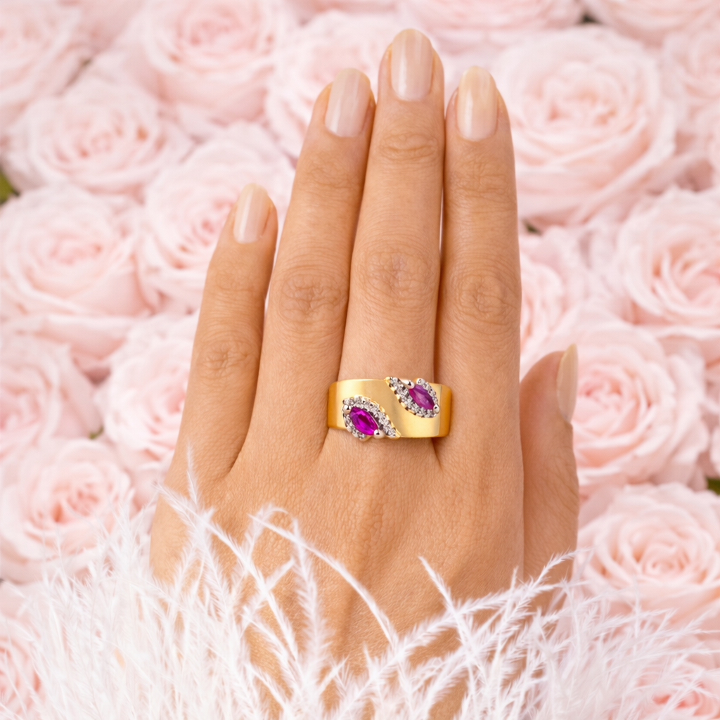 Amara Pink Marquise Ring