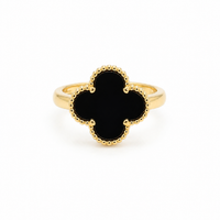 Noir Clover Ring