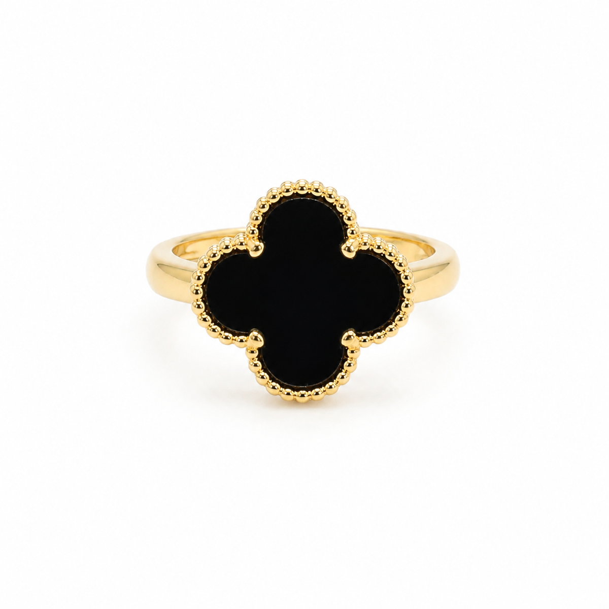 Noir Clover Ring