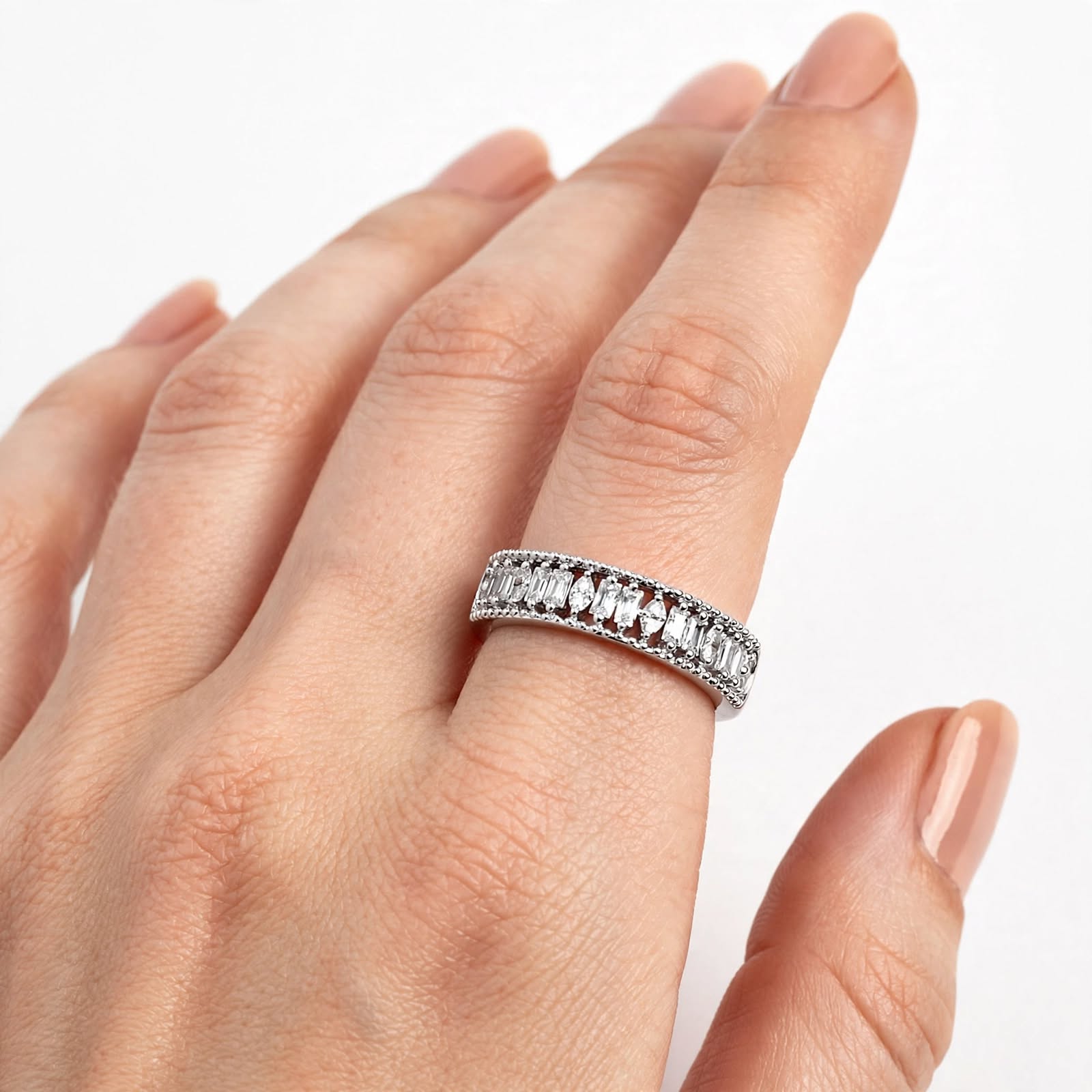 Crystal Band Ring – Size 8