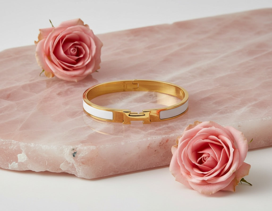 Valencia White Luxe Bangle
