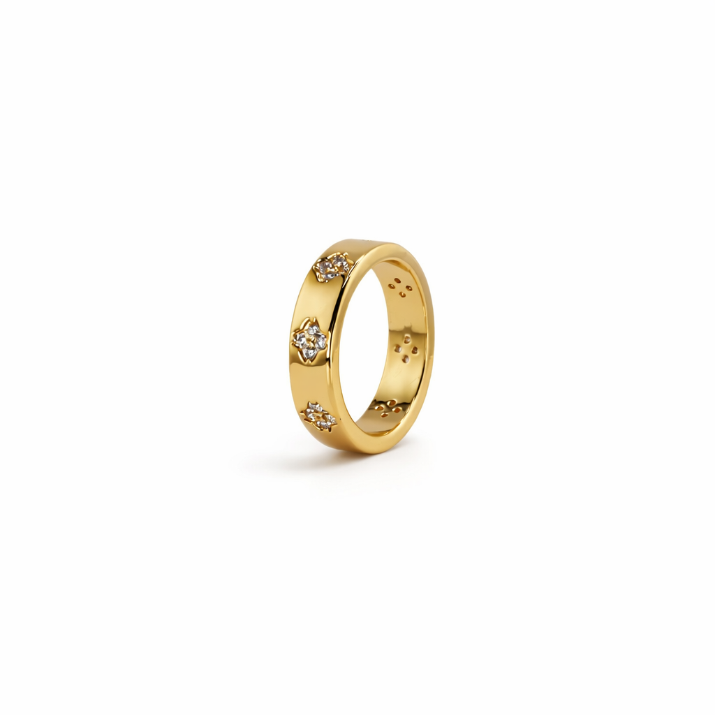 Luna Crystal Gold Ring