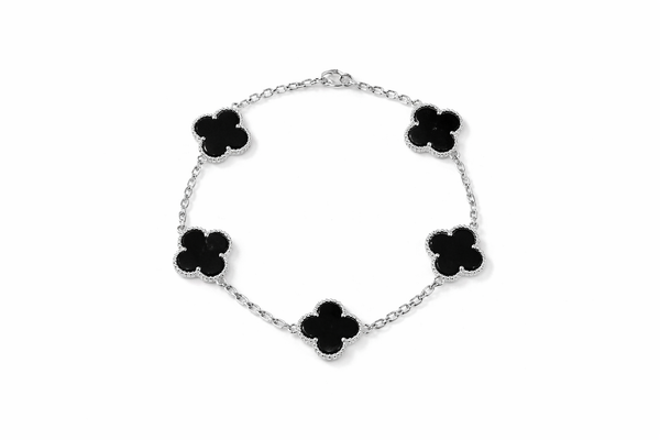 Clover Bracelet – Black & Silver