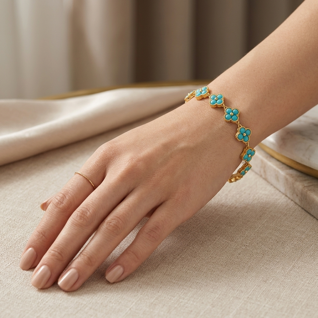 Turquoise Clover Bracelet