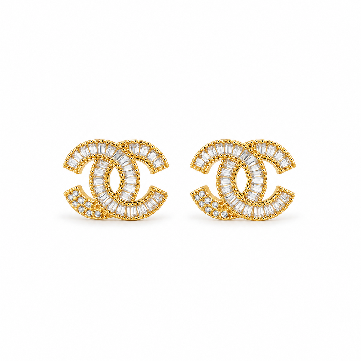 The Gilded Muse Baguette Stud Earrings