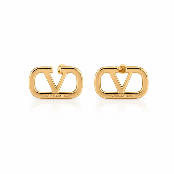 Valentina V Gold Earrings