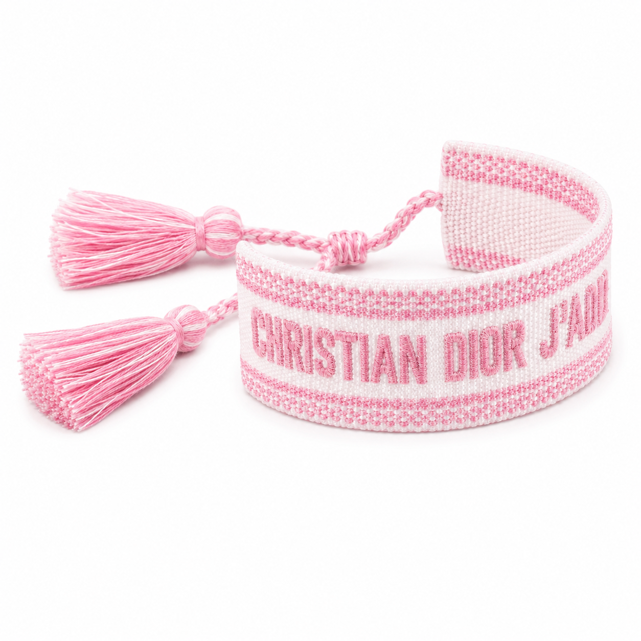 Soft Pink Woven Adjustable Bracelet