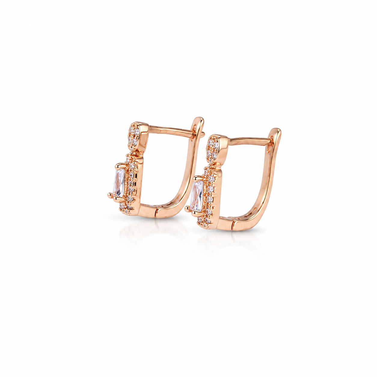Luna Pear Drop Earrings – Rose Gold