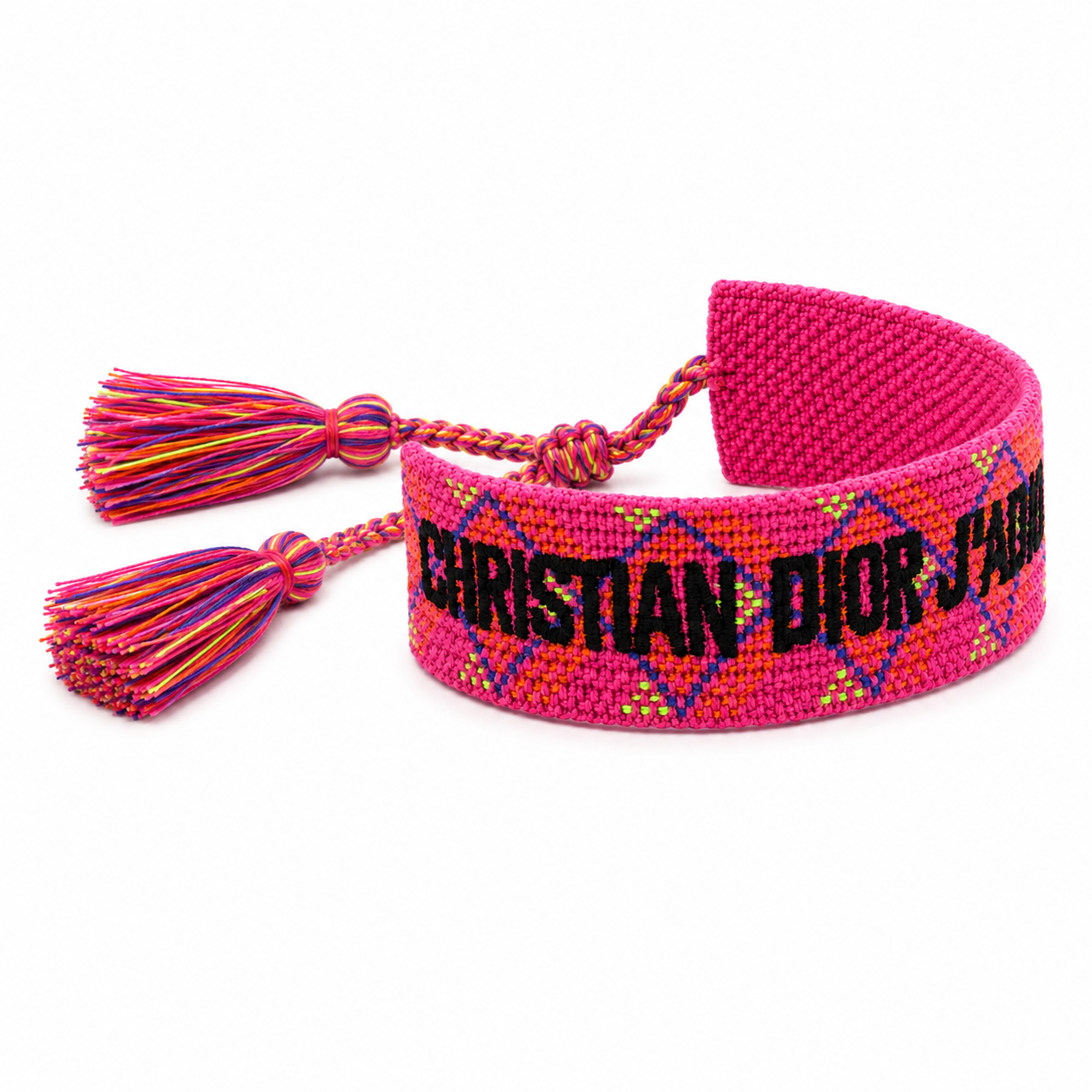 Multicolor Hot Pink Adjustable Bracelet