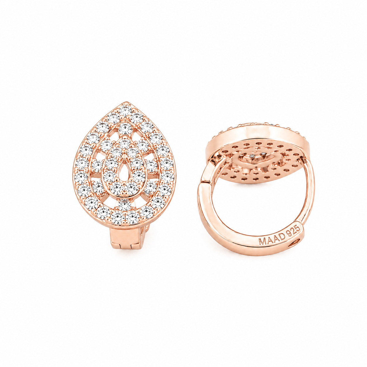 Radiant Teardrop Gold Earrings