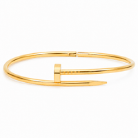 Golden Nail Cuff Bracelet
