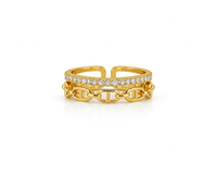 Luxe Chain Crystal Ring