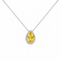 Silver Radiance Teardrop Necklace