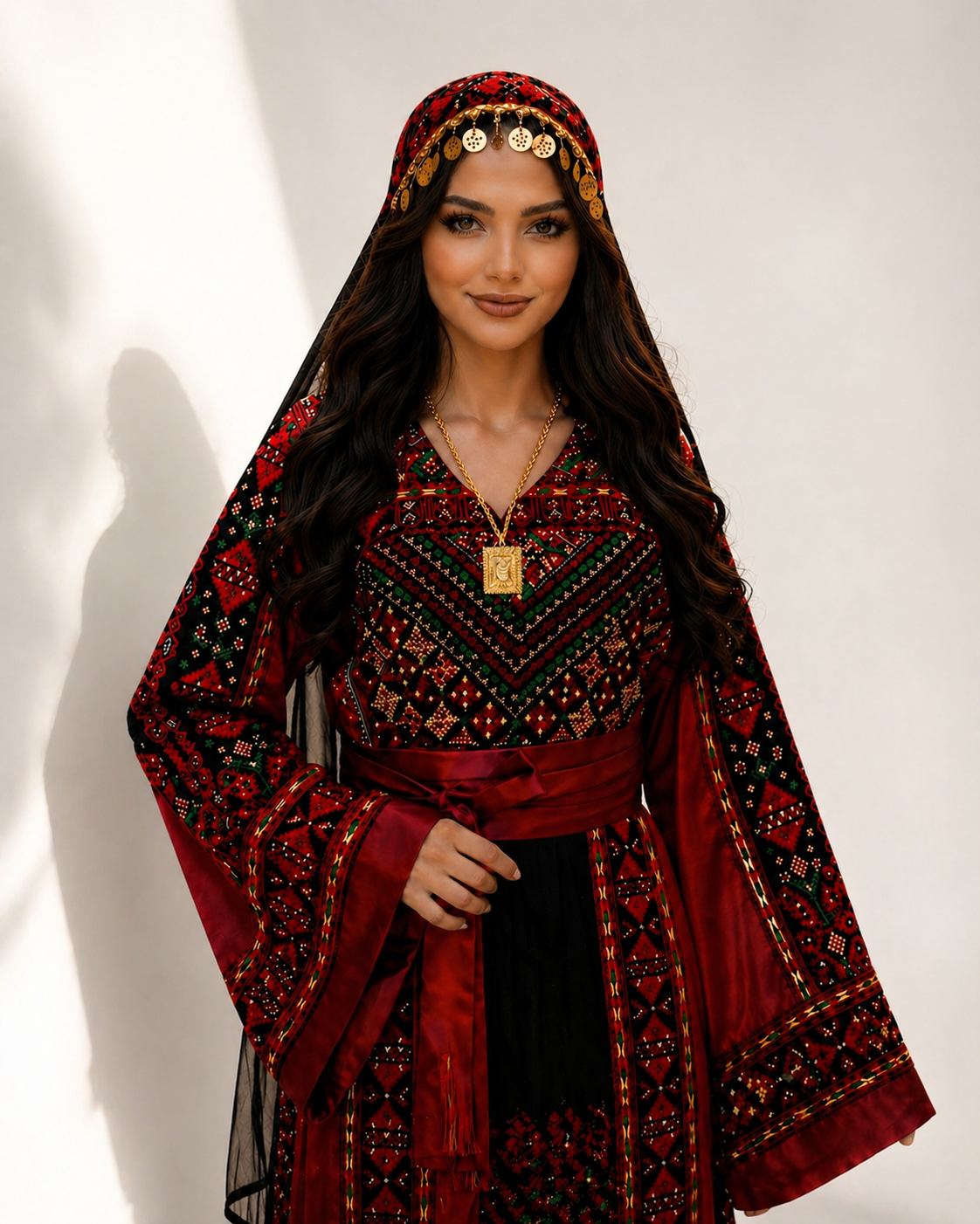 Ottoman Square Pendant Necklace