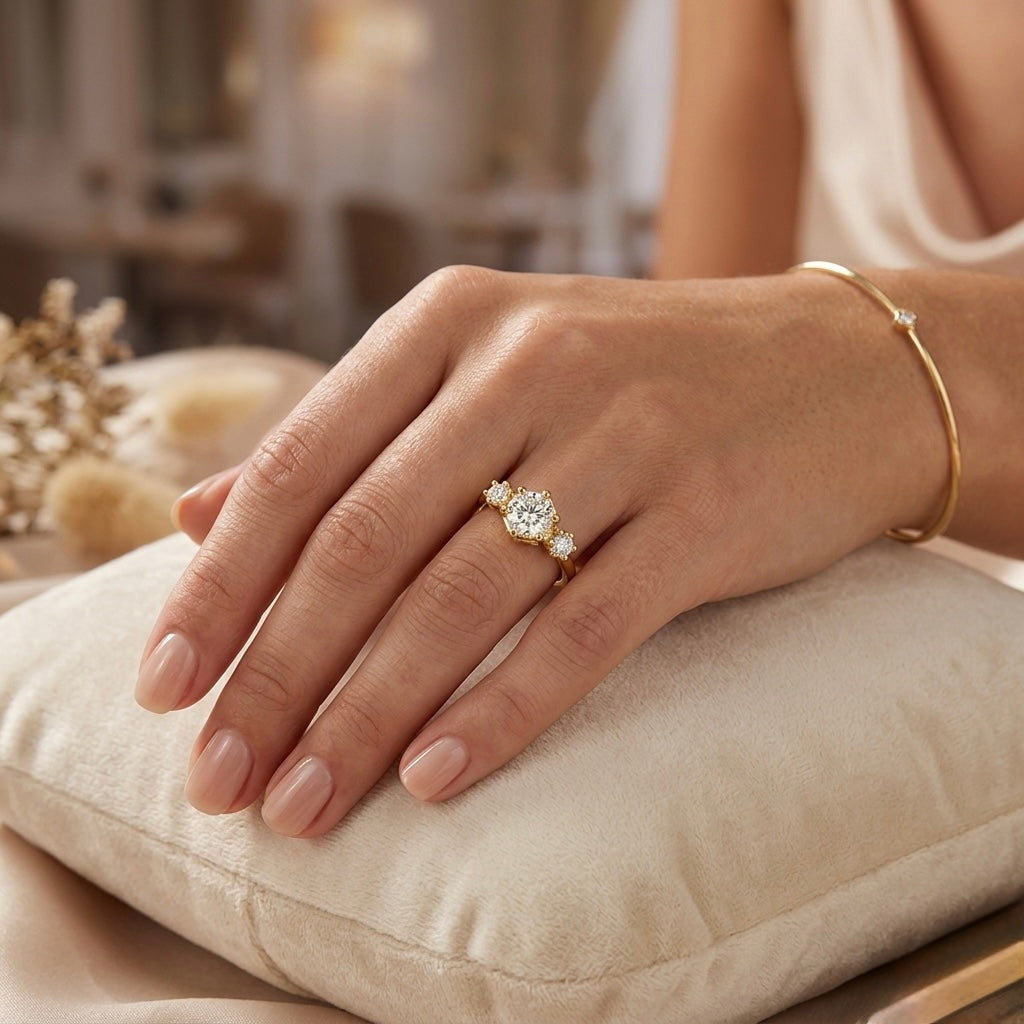 Celeste Three-Stone Ring