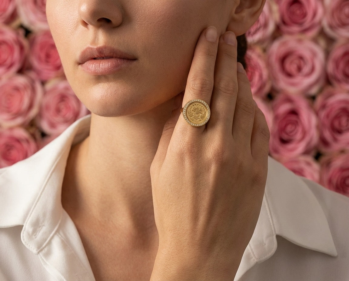 Classic Coin Gold Ring
