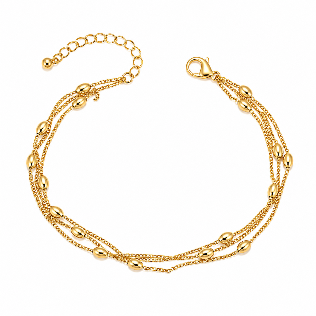 Élise Double Chain Anklet
