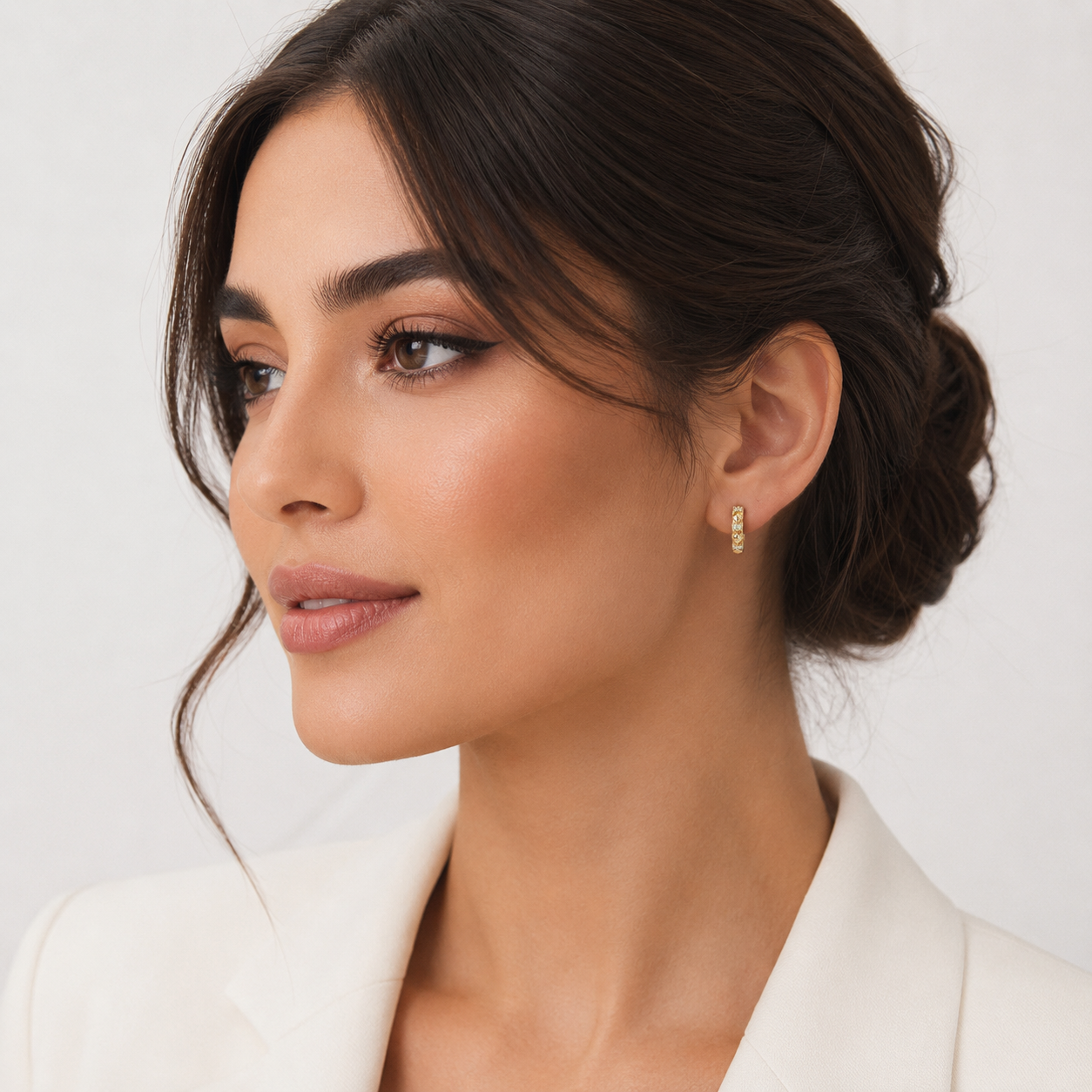 Celeste Crystal Huggie Earrings