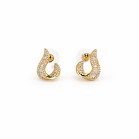 Crystal Twist Hoop Earrings