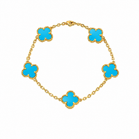 Turquoise Five Clover Bracelet