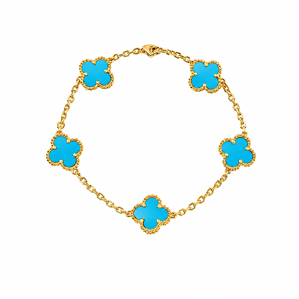 Turquoise Five Clover Bracelet