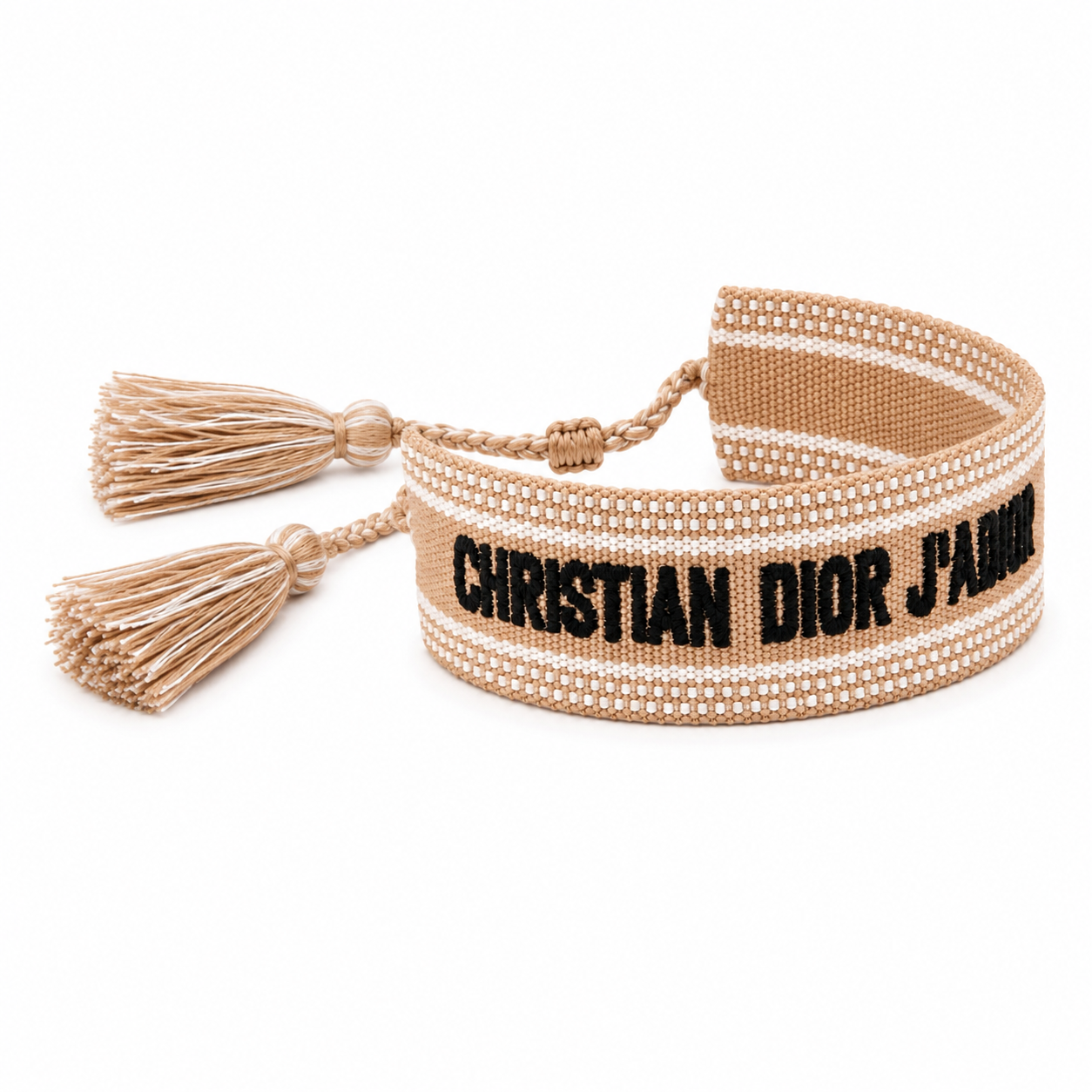 Beige Woven Adjustable Bracelet